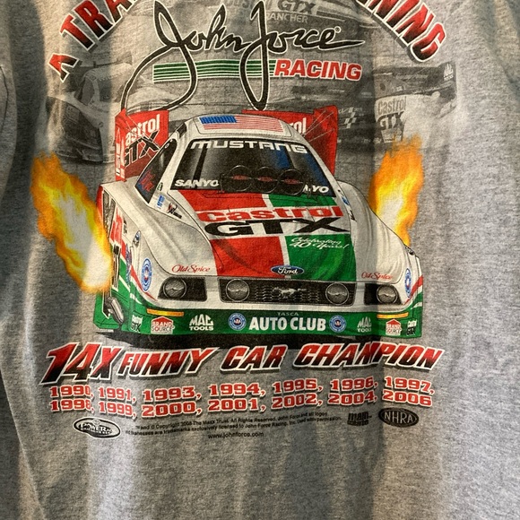 John Force 14x funny car championship T shirt on the anvil tag (dated 2008)sim - Picture 10 of 16